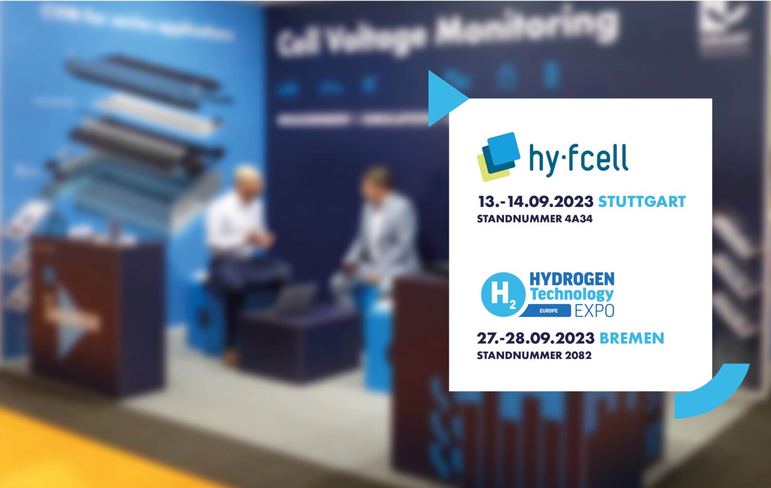 SMART TESTSOLUTIONS auf der hy-fcell am 13.-14.09.2023 in Stuttgart und der HYDROGEN Technology Expo am 27.-28.09.2023 in Bremen